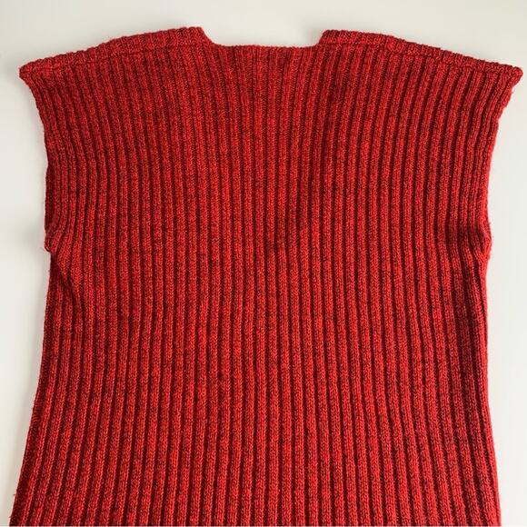 Vintage French Connection Red Wool Blend Sweater Vest Tunic Small - Picture 4 of 7